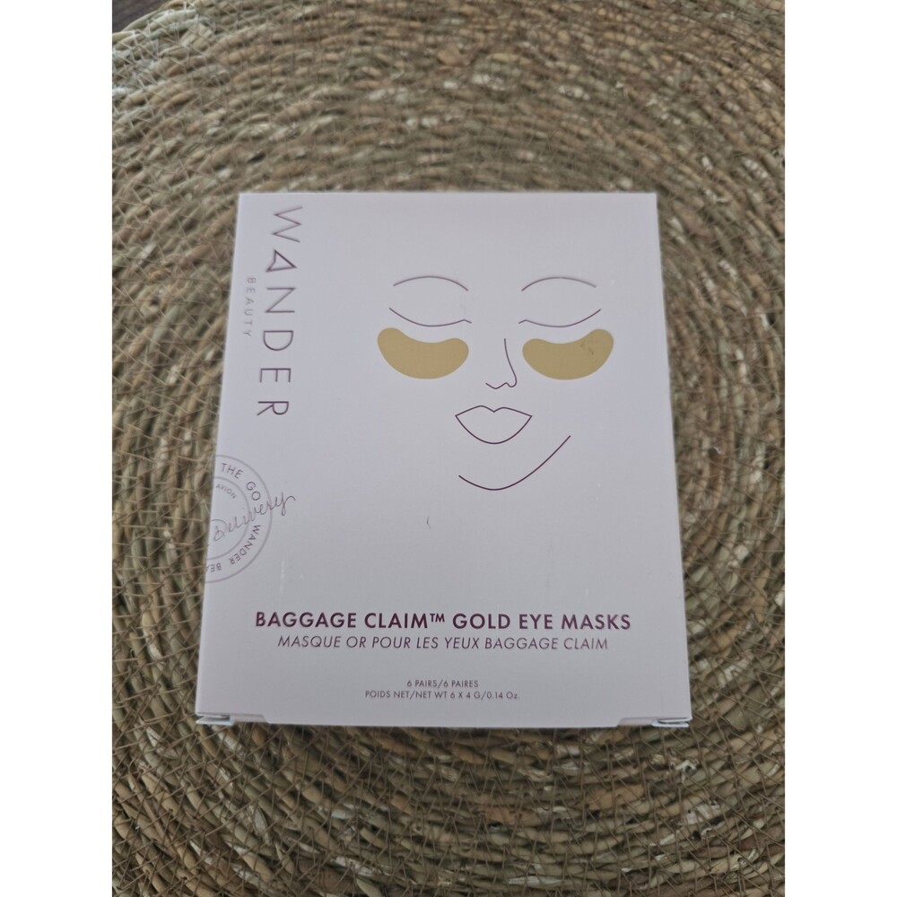 Wander Beauty Baggage Claim Gold Eye Mask 6 Pack NEW